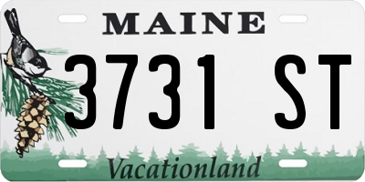 ME license plate 3731ST