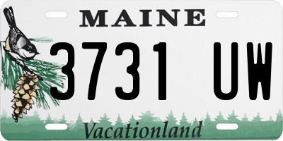 ME license plate 3731UW