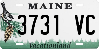 ME license plate 3731VC