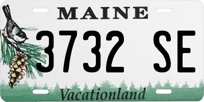 ME license plate 3732SE