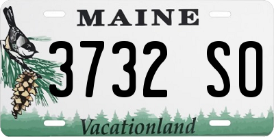ME license plate 3732SO