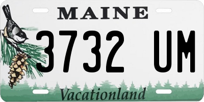 ME license plate 3732UM