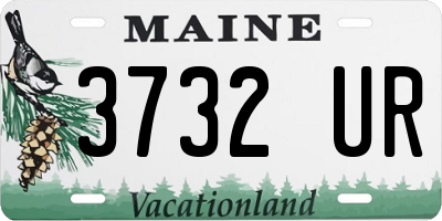 ME license plate 3732UR