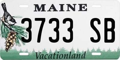 ME license plate 3733SB