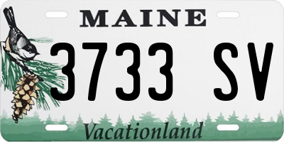 ME license plate 3733SV