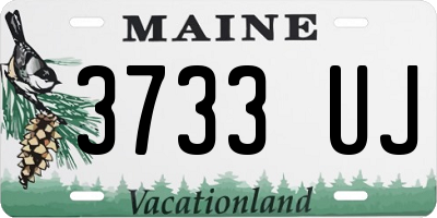 ME license plate 3733UJ
