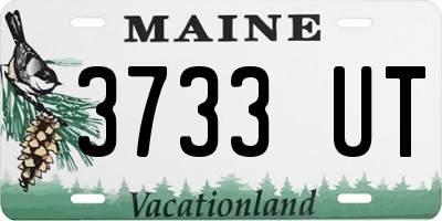 ME license plate 3733UT