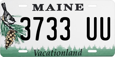 ME license plate 3733UU