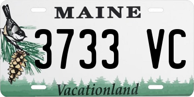 ME license plate 3733VC