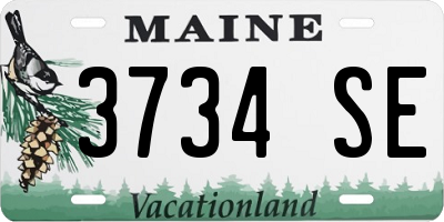 ME license plate 3734SE
