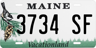 ME license plate 3734SF