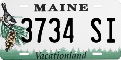 ME license plate 3734SI