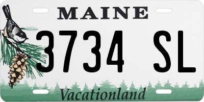 ME license plate 3734SL