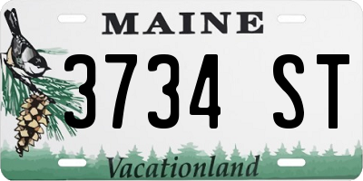 ME license plate 3734ST