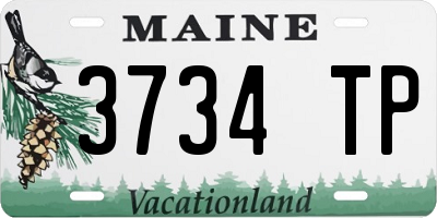 ME license plate 3734TP