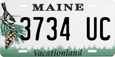 ME license plate 3734UC