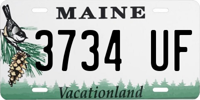 ME license plate 3734UF