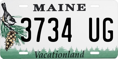 ME license plate 3734UG