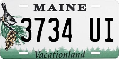 ME license plate 3734UI