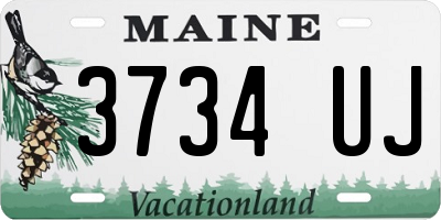 ME license plate 3734UJ