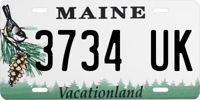 ME license plate 3734UK
