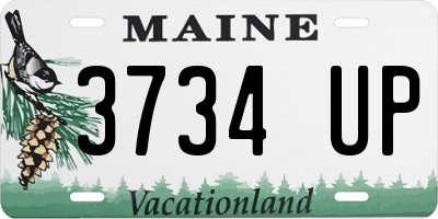 ME license plate 3734UP