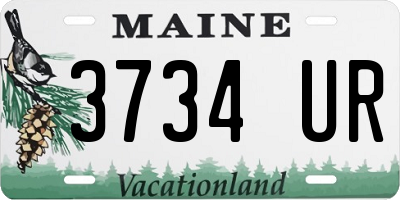 ME license plate 3734UR