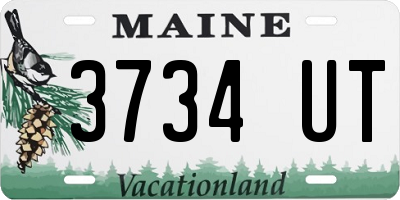 ME license plate 3734UT