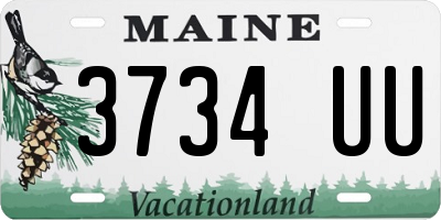 ME license plate 3734UU