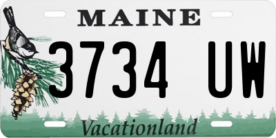 ME license plate 3734UW