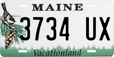 ME license plate 3734UX