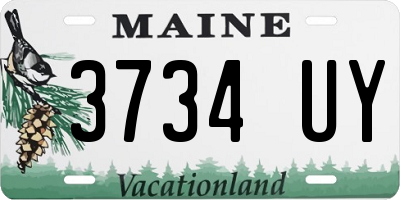 ME license plate 3734UY