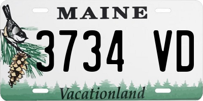 ME license plate 3734VD