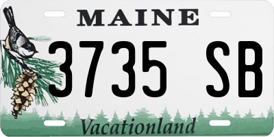 ME license plate 3735SB