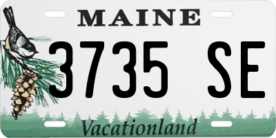 ME license plate 3735SE