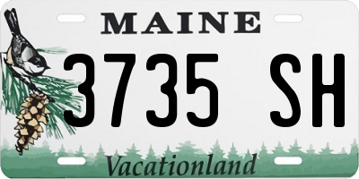 ME license plate 3735SH
