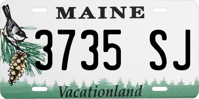 ME license plate 3735SJ