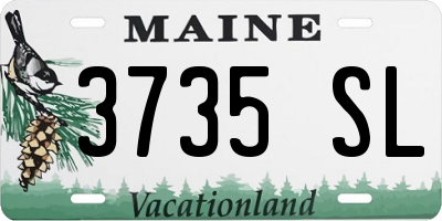 ME license plate 3735SL