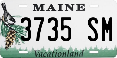 ME license plate 3735SM