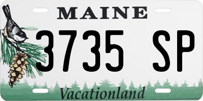 ME license plate 3735SP