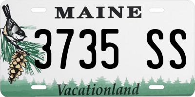 ME license plate 3735SS