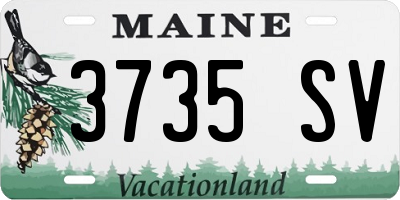 ME license plate 3735SV