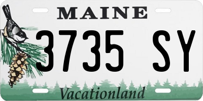 ME license plate 3735SY