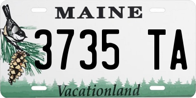 ME license plate 3735TA