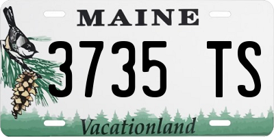 ME license plate 3735TS