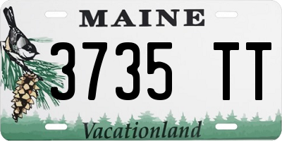 ME license plate 3735TT