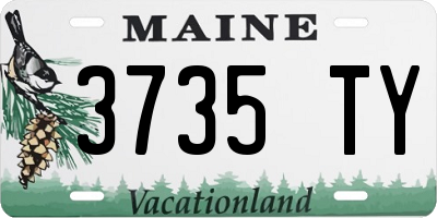 ME license plate 3735TY