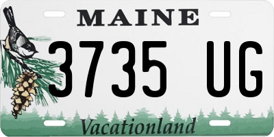 ME license plate 3735UG