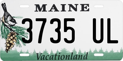 ME license plate 3735UL
