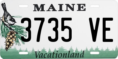 ME license plate 3735VE